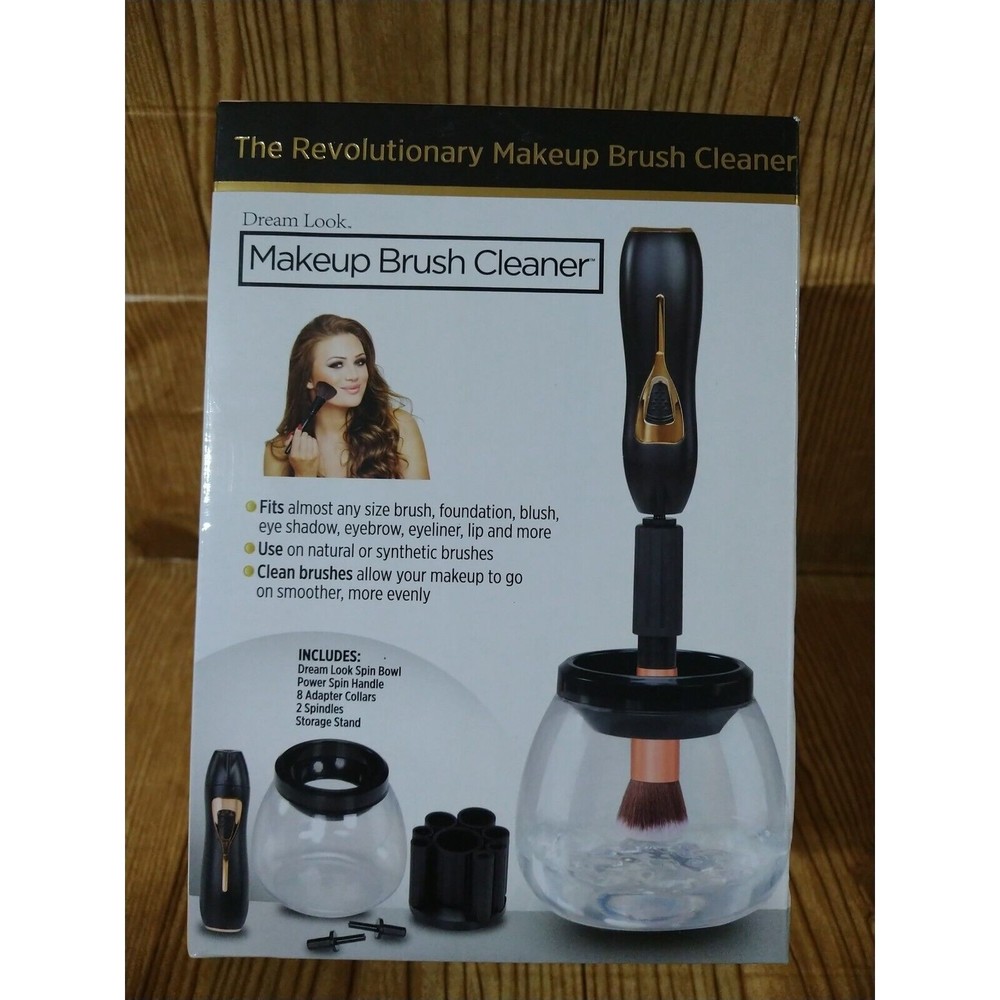 Sku-002-Dream Look Makeup Brush Cleaner W/ 8 Adapter Collars 2 Spindles, NEW!